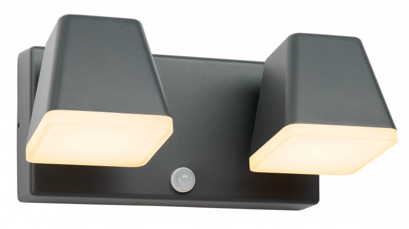 e-leuchten: Zeta LED Square Double PIR 20W 1300lm 3000K IP54 
