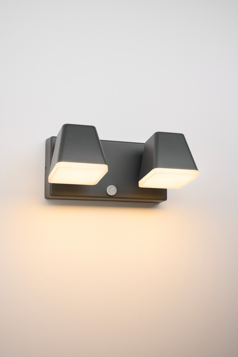 e-leuchten: Zeta LED Square Double PIR 20W 1300lm 3000K IP54 